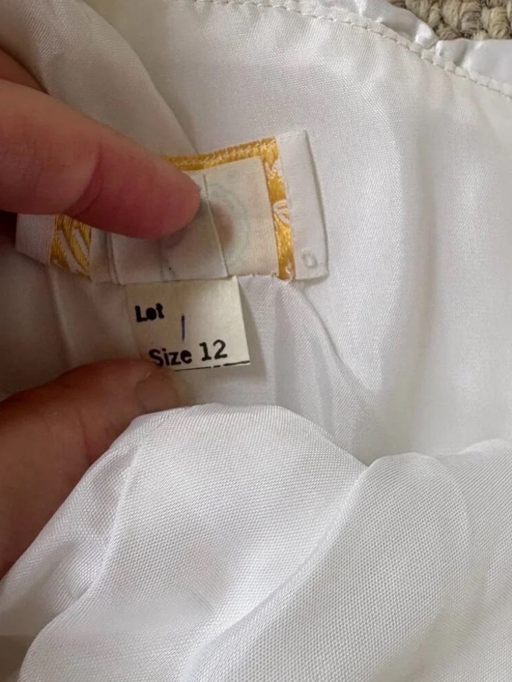 Vintage 80s One Shoulder Bridal Dress Union Made NOS Glam Wedding Gown Sz 12 - Picture 9 of 16